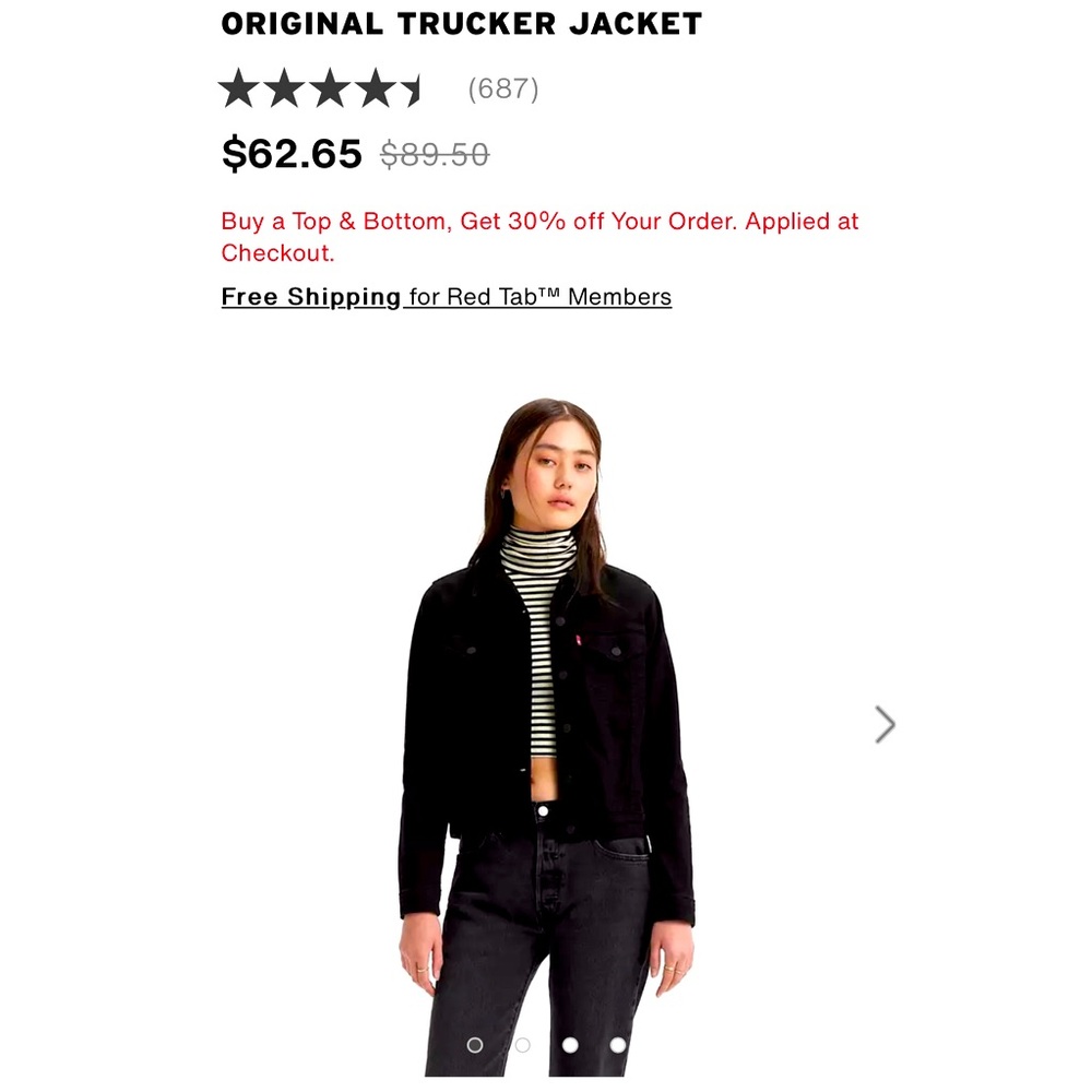 Levi black Jean jacket